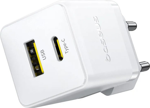 Изображение товара Адаптер питания сетевой Baseus Palm C+U 30W EU / P1011160A213-00 (белый)
