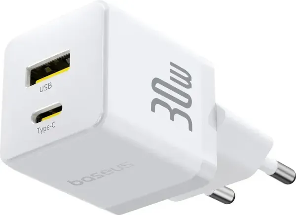 Изображение товара Зарядное устройство сетевое Baseus Palm C+U 30W EU / P1011160A213-01 (белый)