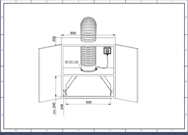 Изображение товара Вытяжка скрытая Zugel ZHI524GB