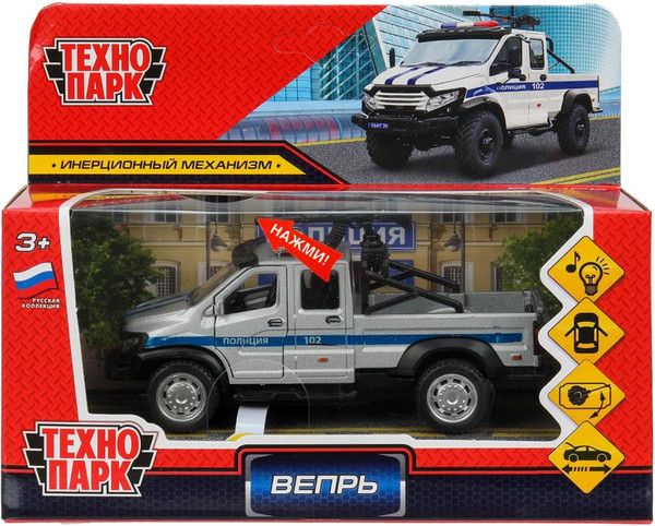 Изображение товара Автомобиль игрушечный Технопарк Газ Вепрь Полиция / VEPRNEXT-12SLGUN-POLWH