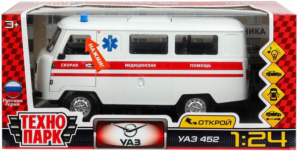 Изображение товара Автомобиль игрушечный Технопарк Uaz Уаз 452 Скорая / FY2418P-1