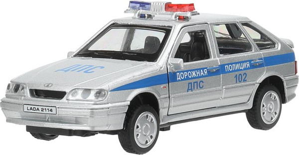 Изображение товара Автомобиль игрушечный Технопарк Lada-2114 Samara Полиция / 2114-12SLPOL-SR-WOD