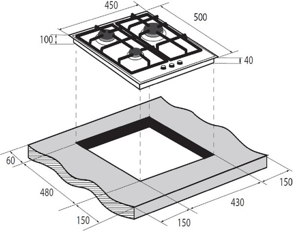 Изображение товара Газовая варочная панель Zugel ZGH450B
