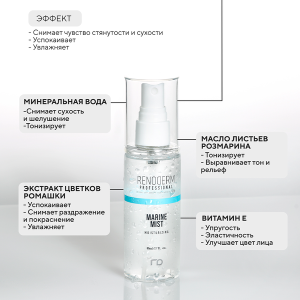Изображение товара Спрей для лица Renoderm Marine Mist увлажняющий (80мл)