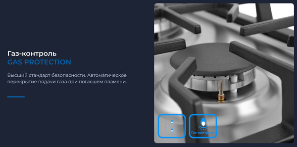 Изображение товара Газовая варочная панель Zugel ZGH292X