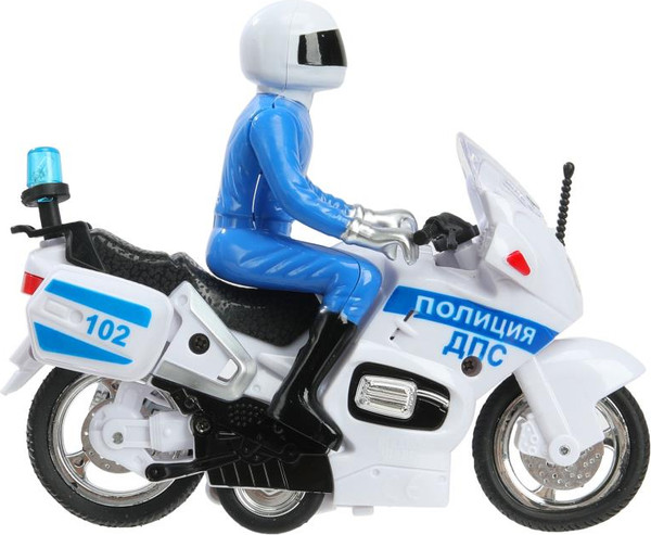 Изображение товара Мотоцикл игрушечный Технопарк Мотоцикл Полиция / MOTOFIG-15PLPOL-WH