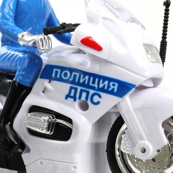 Изображение товара Мотоцикл игрушечный Технопарк Мотоцикл Полиция / MOTOFIG-15PLPOL-WH
