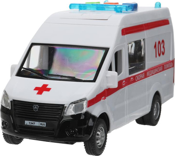 Изображение товара Автомобиль игрушечный Технопарк Газель Next Скорая Помощь / NEXTVAN-16PL-AMBWH