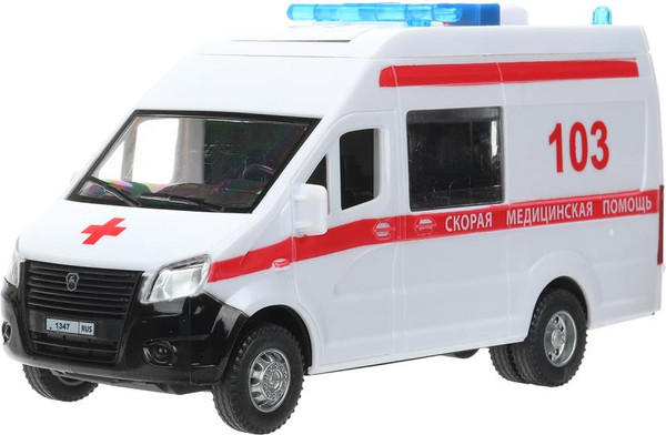 Изображение товара Автомобиль игрушечный Технопарк Газель Next Скорая Помощь / NEXTVAN-16PL-AMBWH