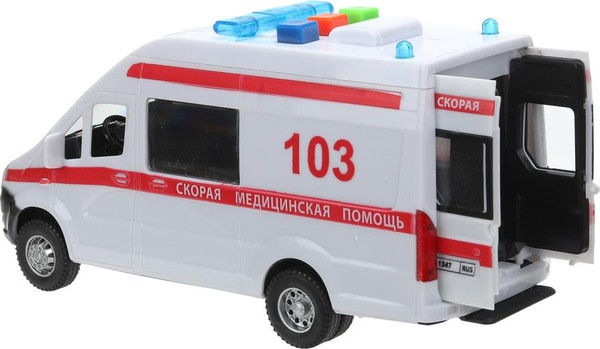 Изображение товара Автомобиль игрушечный Технопарк Газель Next Скорая Помощь / NEXTVAN-16PL-AMBWH