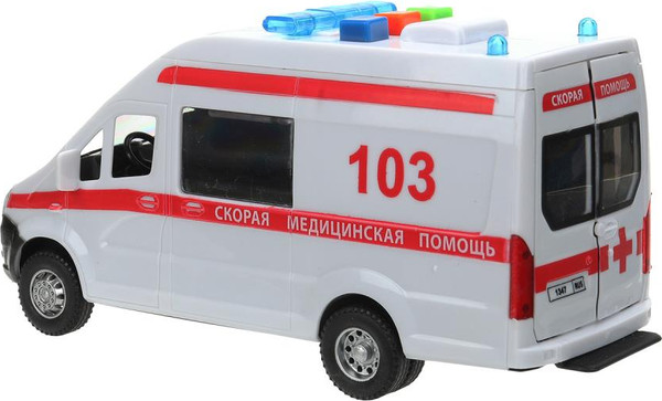 Изображение товара Автомобиль игрушечный Технопарк Газель Next Скорая Помощь / NEXTVAN-16PL-AMBWH