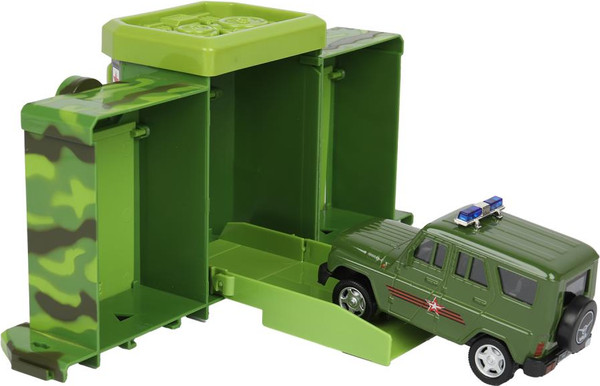 Изображение товара Гараж игрушечный Технопарк Военная / GATE-24-1XCAR-MIL