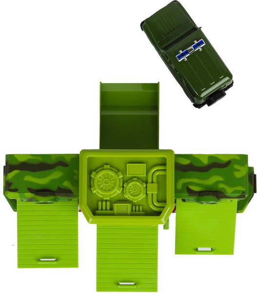 Изображение товара Гараж игрушечный Технопарк Военная / GATE-24-1XCAR-MIL