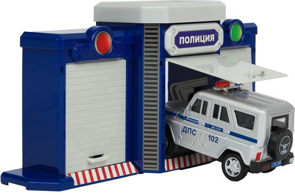 Изображение товара Гараж игрушечный Технопарк Полиция / GATE-24-1XCAR-POL