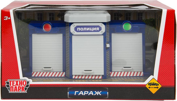 Изображение товара Гараж игрушечный Технопарк Полиция / GATE-24-1XCAR-POL