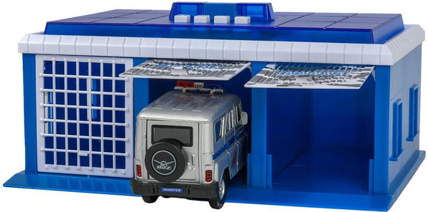 Изображение товара Гараж игрушечный Технопарк Пост Гаи Уаз Хантер / GARAGE-22SL1XCAR-POL-WOD