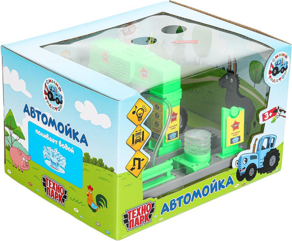 Изображение товара Автосервис игрушечный Технопарк Автомойка / WASHSET-17PLWAT-BLUTRA