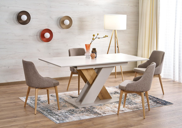 Изображение товара Обеденный стол Halmar Xarelto 130-175x85x76 (кашемир/дуб кремона)