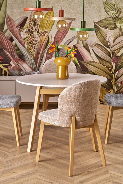 Изображение товара Обеденный стол Halmar Ruben 102-142x102x73 (кашемир/натуральный)