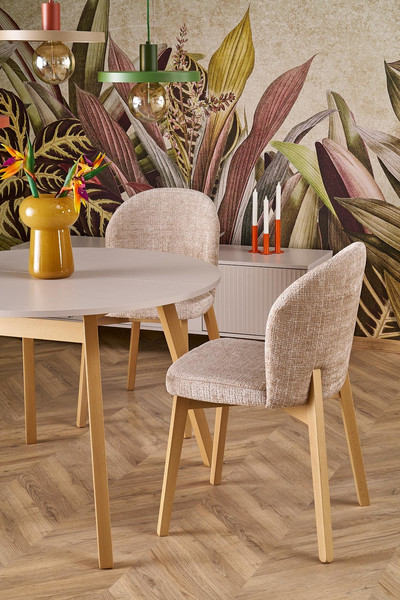 Изображение товара Обеденный стол Halmar Ruben 102-142x102x73 (кашемир/натуральный)