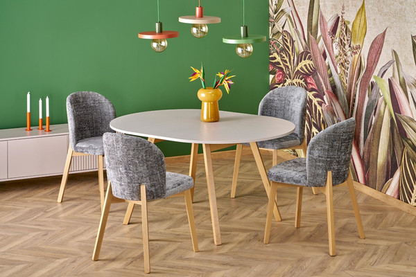 Изображение товара Обеденный стол Halmar Ruben 102-142x102x73 (кашемир/натуральный)