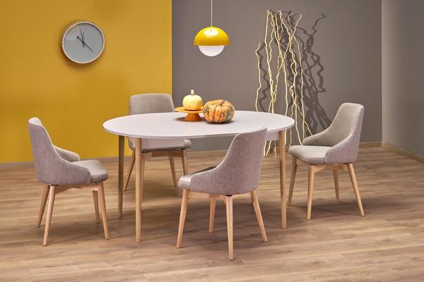 Изображение товара Обеденный стол Halmar Pivot 102-142x102x75 (кашемир/натуральный)