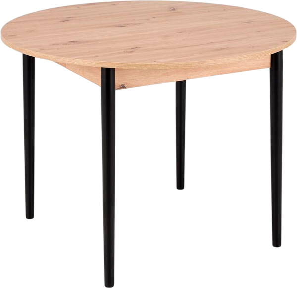 Изображение товара Обеденный стол Halmar Pivot 102-142x102x75 (дуб артизан/черный)