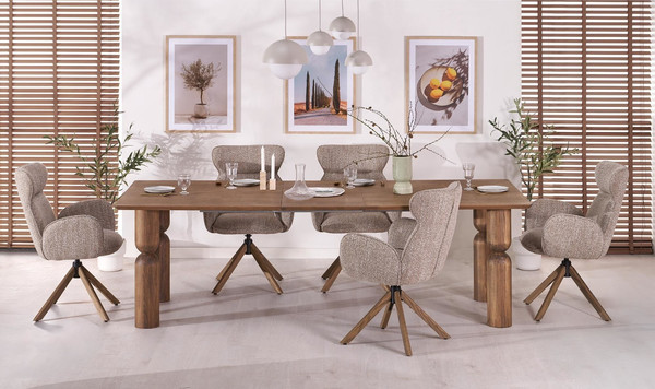 Изображение товара Обеденный стол Halmar Melton 200-300x101x76 (орех светлый/орех светлый)