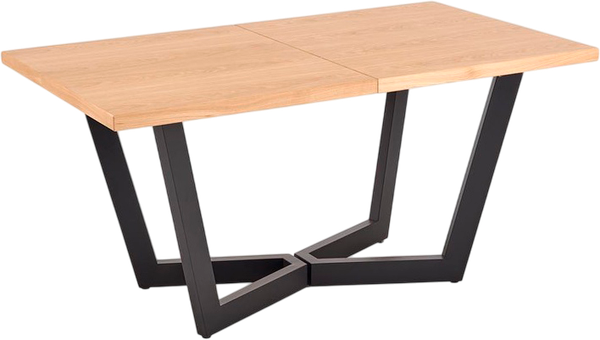 Изображение товара Обеденный стол Halmar Massive 2 160-250x90x77 (дуб натуральный/черный)