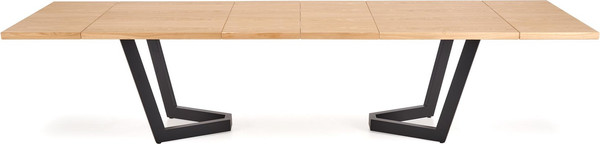 Изображение товара Обеденный стол Halmar Massive 2 160-250x90x77 (дуб натуральный/черный)