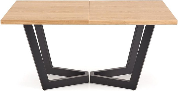 Изображение товара Обеденный стол Halmar Massive 2 160-250x90x77 (дуб натуральный/черный)