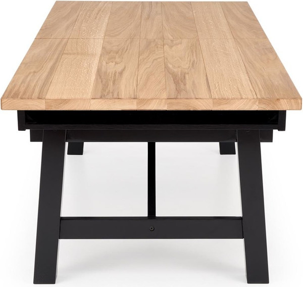 Изображение товара Обеденный стол Halmar Fiesta 200-280x100x77 (дуб натуральный/черный)