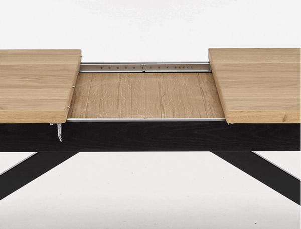 Изображение товара Обеденный стол Halmar Fiesta 200-280x100x77 (дуб натуральный/черный)