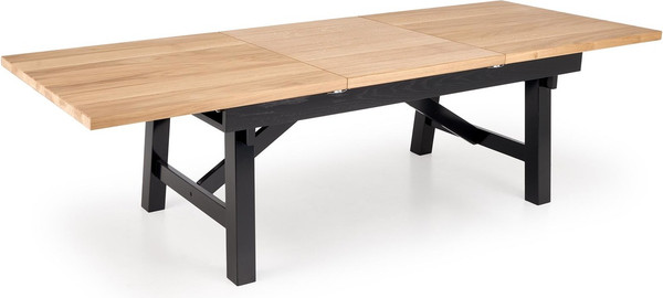 Изображение товара Обеденный стол Halmar Fiesta 200-280x100x77 (дуб натуральный/черный)