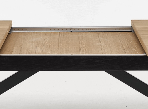 Изображение товара Обеденный стол Halmar Fiesta 200-280x100x77 (дуб натуральный/черный)