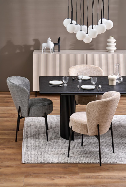 Изображение товара Обеденный стол Halmar Bolero 160-250x90x76 (черный дуб/черный)