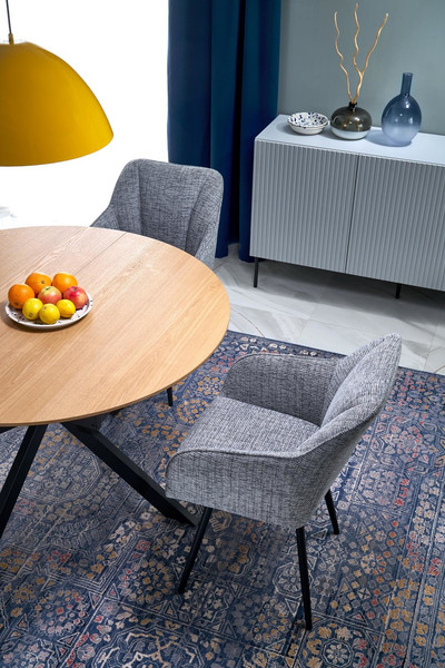 Изображение товара Обеденный стол Halmar Acord 120-200x120x75 (натуральный/черный)