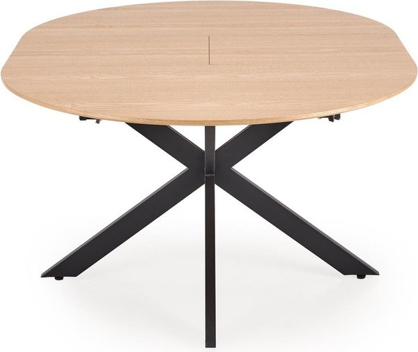 Изображение товара Обеденный стол Halmar Acord 120-200x120x75 (натуральный/черный)