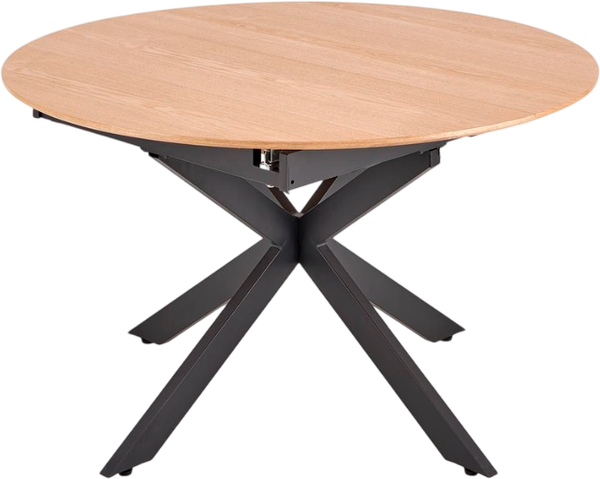 Изображение товара Обеденный стол Halmar Acord 120-200x120x75 (натуральный/черный)