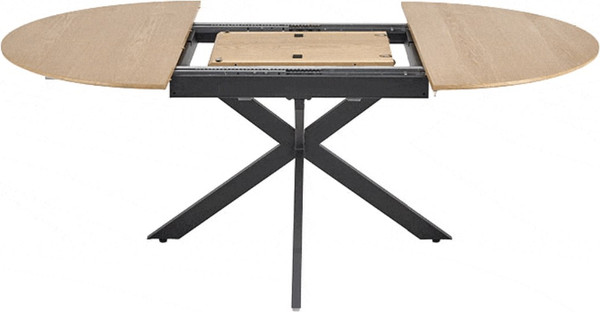 Изображение товара Обеденный стол Halmar Acord 120-200x120x75 (натуральный/черный)