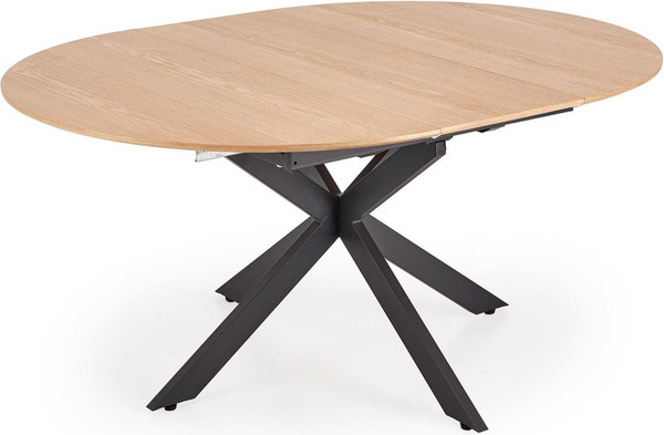 Изображение товара Обеденный стол Halmar Acord 120-200x120x75 (натуральный/черный)