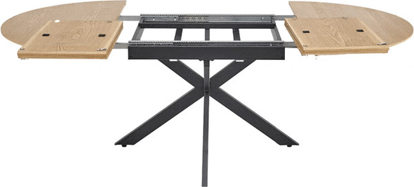 Изображение товара Обеденный стол Halmar Acord 120-200x120x75 (натуральный/черный)