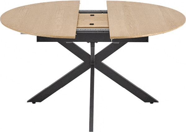 Изображение товара Обеденный стол Halmar Acord 120-200x120x75 (натуральный/черный)