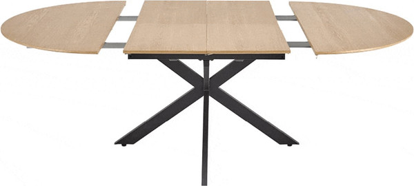 Изображение товара Обеденный стол Halmar Acord 120-200x120x75 (натуральный/черный)