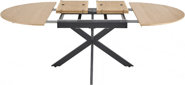 Изображение товара Обеденный стол Halmar Acord 120-200x120x75 (натуральный/черный)