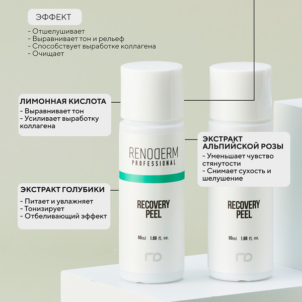 Изображение товара Пилинг для лица Renoderm Recovery Peel с 10% лимонной кислотой (50мл)