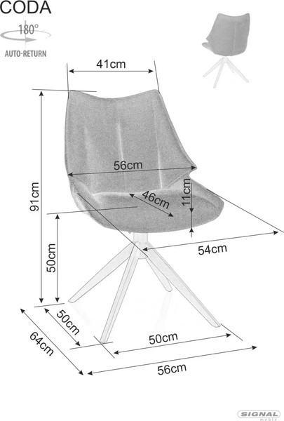 Изображение товара Стул Signal Coda (Brego 34 темно-бежевый/черный)