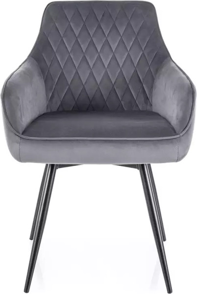 Изображение товара Стул Signal Marlo Velvet (Bluvel 14 серый/черный)