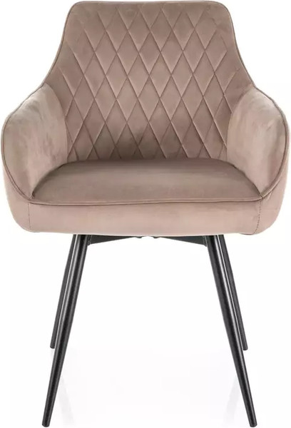 Изображение товара Стул Signal Marlo Velvet (Bluvel 40 темно-бежевый/черный)