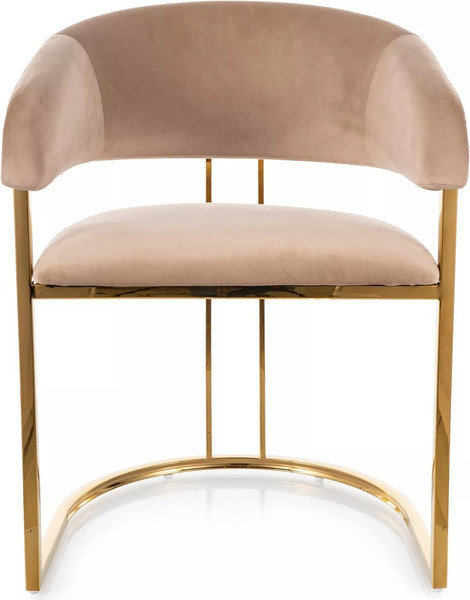 Изображение товара Стул Signal Tulipe Velvet (Bluvel 28 бежевый/золотой)